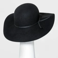 Budget 👏 Women's Felt Floppy Hat - A New Day™ Black 😀
