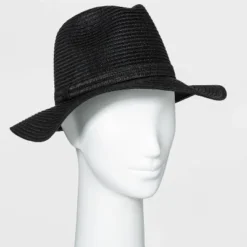 Promo 🥰 Women's Packable Essential Straw Panama Hat - A New Day™ Black ⌛ -Outlet New Day Wear Store unnamed file 2348