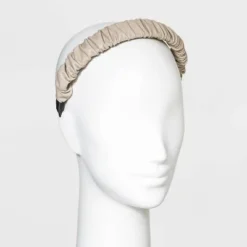 Cheap ✨ Faux Leather Ruched Headband - A New Day™ Ivory 🧨 -Outlet New Day Wear Store unnamed file 2391