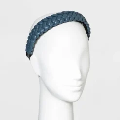 Flash Sale 👍 Faux Leather Braded Headband - A New Day™ Dark Blue ✔️ -Outlet New Day Wear Store unnamed file 2396