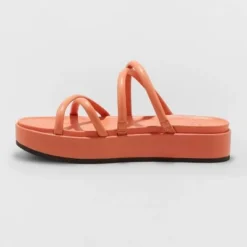 Budget 🛒 Women's Dory Platform Heels - A New Day™ Apricot Orange 👏