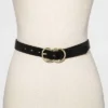 Flash Sale 👏 Women's Double Buckle Belt - A New Day™ Black 🔥 -Outlet New Day Wear Store unnamed file 253