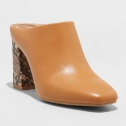 Best deal 🤩 Women's Paula Mule Heels - A New Day™ Cognac 💯 -Outlet New Day Wear Store unnamed file 2530
