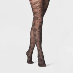 Best Pirce ✨ Women's Rose Garden Tights - A New Day™ Black ✨ -Outlet New Day Wear Store unnamed file 2582