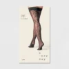 Coupon ⭐ Women's Back Floral Sheer Thigh Highs - A New Day™ Black 😀 -Outlet New Day Wear Store unnamed file 2585