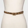 Flash Sale ✨ Women's Leopard Print Gold Square Buckle Belt - A New Day™ 😀