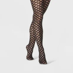 Cheapest ✨ Women's Sheer Reverse Dot Tights - A New Day™ Black ✔️ -Outlet New Day Wear Store unnamed file 2636
