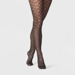 Buy 🔔 Women's Tile Pattern Tights - A New Day™ Black 🛒 -Outlet New Day Wear Store unnamed file 2678