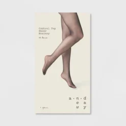 Discount ✔️ Women's 20D Sheer High-Waisted Control Top Tights - A New Day™ Black 🤩