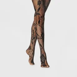 Deals ✔️ Women's Mixed Net Floral Tights - A New Day Black 😉 -Outlet New Day Wear Store unnamed file 2733
