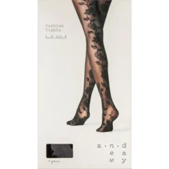 Cheapest ✔️ Women's Floral Back Tights - A New Day Black 👏