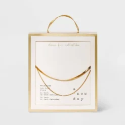 Cheapest โค๏ธ 14K Gold Plated Duo Herringbone Chain Necklace - A New Day™ ๐ 8 Cheapest โค๏ธ 14K Gold Plated Duo Herringbone Chain Necklace - A New Day™ ๐ -Outlet New Day Wear Store unnamed file 2881