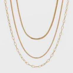 Discount ⌛ Round Flat Snake Chain Necklace - A New Day™ Gold ⭐ -Outlet New Day Wear Store unnamed file 2899