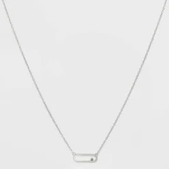 Outlet 💯 Sterling Silver Cubic Zirconia Open Link Necklace - A New Day™ ⌛ -Outlet New Day Wear Store unnamed file 2908