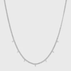 Top 10 ⭐ Silver Cubic Zirconia Chain Necklace - A New Day™ 👍 -Outlet New Day Wear Store unnamed file 2911