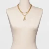 Flash Sale ⌛ Organic Shape Pendant 20" Layered Necklace - A New Day™ Gold 👍 -Outlet New Day Wear Store unnamed file 2927