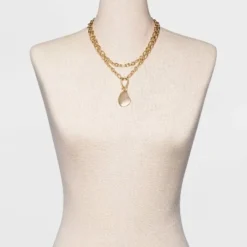 Flash Sale โ Organic Shape Pendant 20" Layered Necklace - A New Day™ Gold ๐