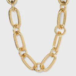 New 🤩 Chunky Oval Open Chain Necklace - A New Day™ Gold 👍 -Outlet New Day Wear Store unnamed file 2941