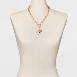 Best reviews of 😍 Medallion Charm Cluster Chain Necklace - A New Day™ Black ✔️