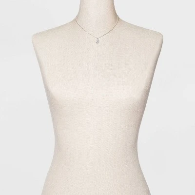 Budget 😀 Crystal Sterling Plated Initial Tag Cut Out Pendant Necklace - A New Day™ Metallic Silver ⭐ 4 Budget 😀 Crystal Sterling Plated Initial Tag Cut Out Pendant Necklace - A New Day™ Metallic Silver ⭐ - Image 2