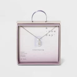 Budget 😀 Crystal Sterling Plated Initial Tag Cut Out Pendant Necklace - A New Day™ Metallic Silver ⭐ 41 Budget 😀 Crystal Sterling Plated Initial Tag Cut Out Pendant Necklace - A New Day™ Metallic Silver ⭐ -Outlet New Day Wear Store unnamed file 2952