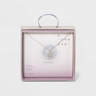 Budget 😀 Crystal Sterling Plated Initial Tag Cut Out Pendant Necklace - A New Day™ Metallic Silver ⭐ 15 Budget 😀 Crystal Sterling Plated Initial Tag Cut Out Pendant Necklace - A New Day™ Metallic Silver ⭐ - Image 13