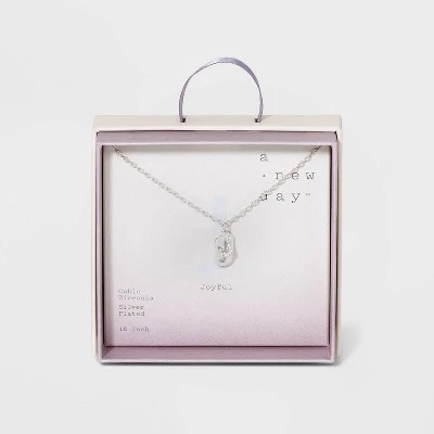 Budget 😀 Crystal Sterling Plated Initial Tag Cut Out Pendant Necklace - A New Day™ Metallic Silver ⭐ 18 Budget 😀 Crystal Sterling Plated Initial Tag Cut Out Pendant Necklace - A New Day™ Metallic Silver ⭐ - Image 16