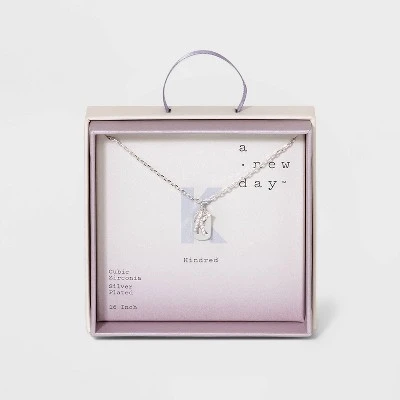 Budget 😀 Crystal Sterling Plated Initial Tag Cut Out Pendant Necklace - A New Day™ Metallic Silver ⭐ 19 Budget 😀 Crystal Sterling Plated Initial Tag Cut Out Pendant Necklace - A New Day™ Metallic Silver ⭐ - Image 17
