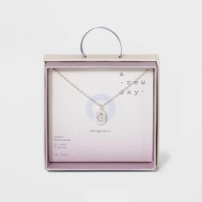 Budget 😀 Crystal Sterling Plated Initial Tag Cut Out Pendant Necklace - A New Day™ Metallic Silver ⭐ 23 Budget 😀 Crystal Sterling Plated Initial Tag Cut Out Pendant Necklace - A New Day™ Metallic Silver ⭐ - Image 21