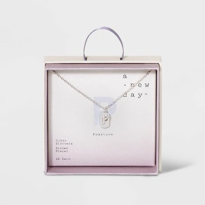 Budget 😀 Crystal Sterling Plated Initial Tag Cut Out Pendant Necklace - A New Day™ Metallic Silver ⭐ 24 Budget 😀 Crystal Sterling Plated Initial Tag Cut Out Pendant Necklace - A New Day™ Metallic Silver ⭐ - Image 22