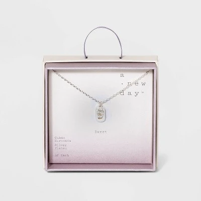 Budget 😀 Crystal Sterling Plated Initial Tag Cut Out Pendant Necklace - A New Day™ Metallic Silver ⭐ 27 Budget 😀 Crystal Sterling Plated Initial Tag Cut Out Pendant Necklace - A New Day™ Metallic Silver ⭐ - Image 25