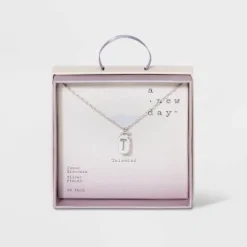 Budget 😀 Crystal Sterling Plated Initial Tag Cut Out Pendant Necklace - A New Day™ Metallic Silver ⭐ 59 Budget 😀 Crystal Sterling Plated Initial Tag Cut Out Pendant Necklace - A New Day™ Metallic Silver ⭐ -Outlet New Day Wear Store unnamed file 2970