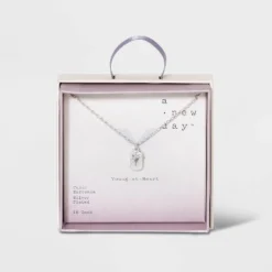 Budget 😀 Crystal Sterling Plated Initial Tag Cut Out Pendant Necklace - A New Day™ Metallic Silver ⭐ 64 Budget 😀 Crystal Sterling Plated Initial Tag Cut Out Pendant Necklace - A New Day™ Metallic Silver ⭐ -Outlet New Day Wear Store unnamed file 2975