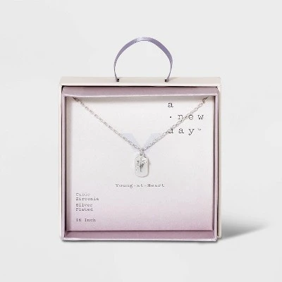 Budget 😀 Crystal Sterling Plated Initial Tag Cut Out Pendant Necklace - A New Day™ Metallic Silver ⭐ 33 Budget 😀 Crystal Sterling Plated Initial Tag Cut Out Pendant Necklace - A New Day™ Metallic Silver ⭐ - Image 31