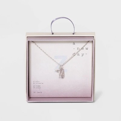 Budget 😀 Crystal Sterling Plated Initial Tag Cut Out Pendant Necklace - A New Day™ Metallic Silver ⭐ 34 Budget 😀 Crystal Sterling Plated Initial Tag Cut Out Pendant Necklace - A New Day™ Metallic Silver ⭐ - Image 32