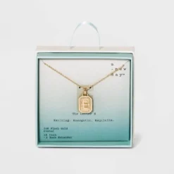 New 🤩 Silver Plated Initial Tag Pendant Necklace - A New Day™ Gold 👍 42 New 🤩 Silver Plated Initial Tag Pendant Necklace - A New Day™ Gold 👍 -Outlet New Day Wear Store unnamed file 2986