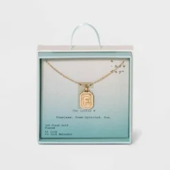New 🤩 Silver Plated Initial Tag Pendant Necklace - A New Day™ Gold 👍 43 New 🤩 Silver Plated Initial Tag Pendant Necklace - A New Day™ Gold 👍 -Outlet New Day Wear Store unnamed file 2987