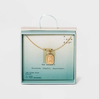 New 🤩 Silver Plated Initial Tag Pendant Necklace - A New Day™ Gold 👍 23 New 🤩 Silver Plated Initial Tag Pendant Necklace - A New Day™ Gold 👍 - Image 21
