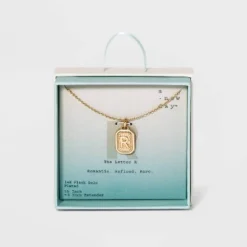 New 🤩 Silver Plated Initial Tag Pendant Necklace - A New Day™ Gold 👍 55 New 🤩 Silver Plated Initial Tag Pendant Necklace - A New Day™ Gold 👍 -Outlet New Day Wear Store unnamed file 2999