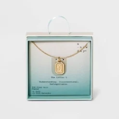 New 🤩 Silver Plated Initial Tag Pendant Necklace - A New Day™ Gold 👍 58 New 🤩 Silver Plated Initial Tag Pendant Necklace - A New Day™ Gold 👍 -Outlet New Day Wear Store unnamed file 3002