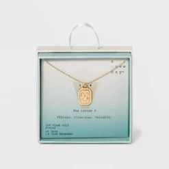New 🤩 Silver Plated Initial Tag Pendant Necklace - A New Day™ Gold 👍 59 New 🤩 Silver Plated Initial Tag Pendant Necklace - A New Day™ Gold 👍 -Outlet New Day Wear Store unnamed file 3003