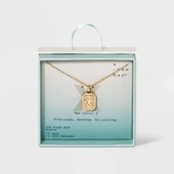 New 🤩 Silver Plated Initial Tag Pendant Necklace - A New Day™ Gold 👍 61 New 🤩 Silver Plated Initial Tag Pendant Necklace - A New Day™ Gold 👍 -Outlet New Day Wear Store unnamed file 3005