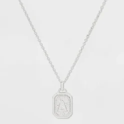 Outlet โจ Silver Plated Initial Tag Pendant Necklace - A New Dayโข ๐คฉ