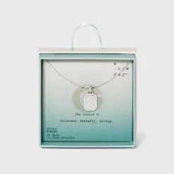 Outlet ✨ Silver Plated Initial Tag Pendant Necklace - A New Day™ 🤩 -Outlet New Day Wear Store unnamed file 3019