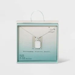 Outlet ✨ Silver Plated Initial Tag Pendant Necklace - A New Day™ 🤩 -Outlet New Day Wear Store unnamed file 3020