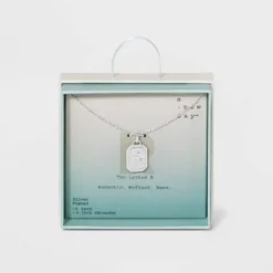 Outlet ✨ Silver Plated Initial Tag Pendant Necklace - A New Day™ 🤩 -Outlet New Day Wear Store unnamed file 3030