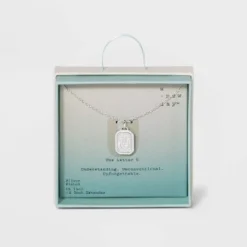 Outlet ✨ Silver Plated Initial Tag Pendant Necklace - A New Day™ 🤩 -Outlet New Day Wear Store unnamed file 3033