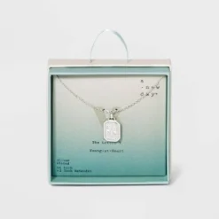 Outlet ✨ Silver Plated Initial Tag Pendant Necklace - A New Day™ 🤩 -Outlet New Day Wear Store unnamed file 3037