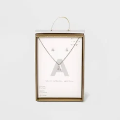 Top 10 🛒 Silver Plated Cubic Zirconia Initial Chain Pendant Necklace and Earring Set - A New Day™ 💯 36 Top 10 🛒 Silver Plated Cubic Zirconia Initial Chain Pendant Necklace and Earring Set - A New Day™ 💯 -Outlet New Day Wear Store unnamed file 3043