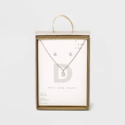 Top 10 🛒 Silver Plated Cubic Zirconia Initial Chain Pendant Necklace and Earring Set - A New Day™ 💯 39 Top 10 🛒 Silver Plated Cubic Zirconia Initial Chain Pendant Necklace and Earring Set - A New Day™ 💯 -Outlet New Day Wear Store unnamed file 3046
